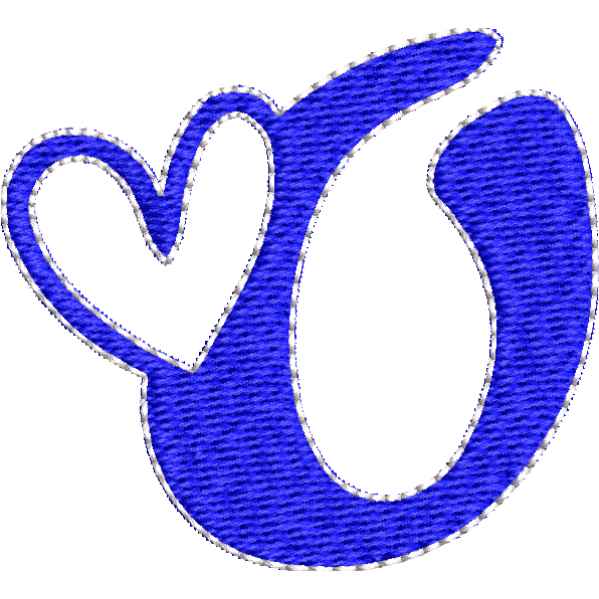 Heart Alphabet O