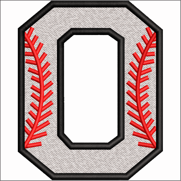 O Symbol Embroidery Design
