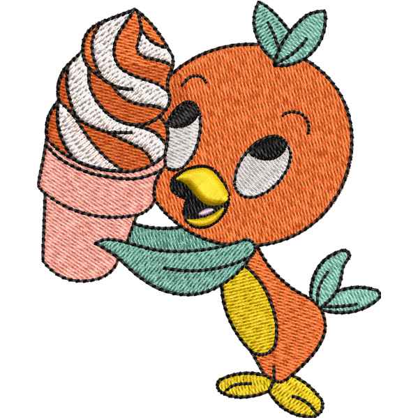 Bird With Ice Cream Design