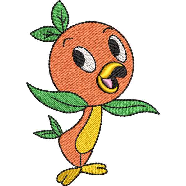 Happy Orange Bird Design