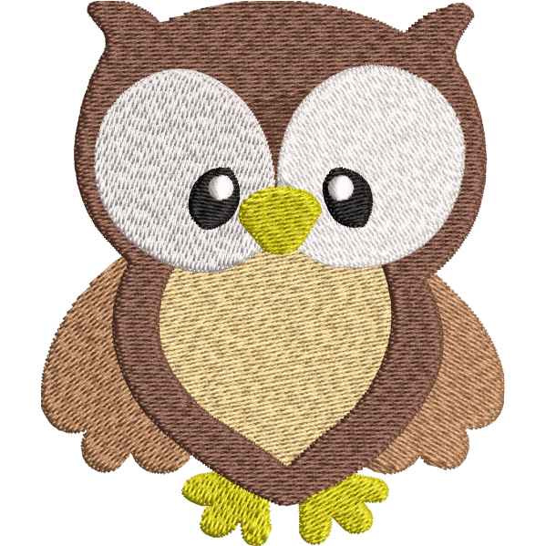 Cute Owl Embroidery Design
