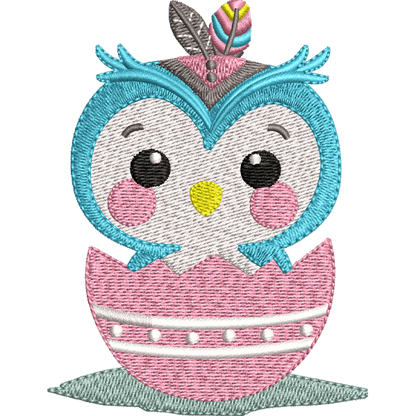 Baby Owl Embroidery Design