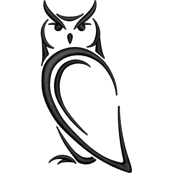 Owl Outline Embroidery Design