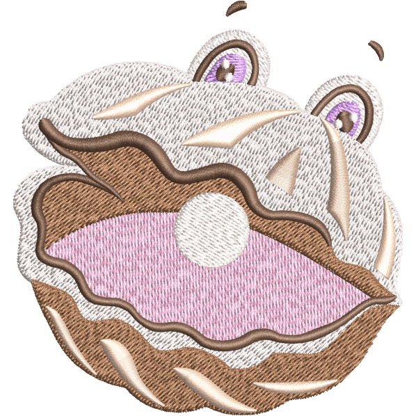 Oyster Shell Embroidery Design