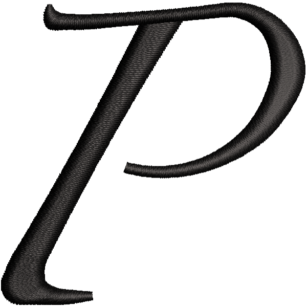 P Embroidery Design