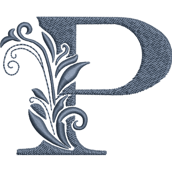 Flower Letter P Design