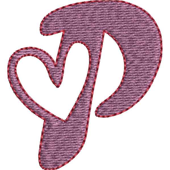 Heart Alphabet P