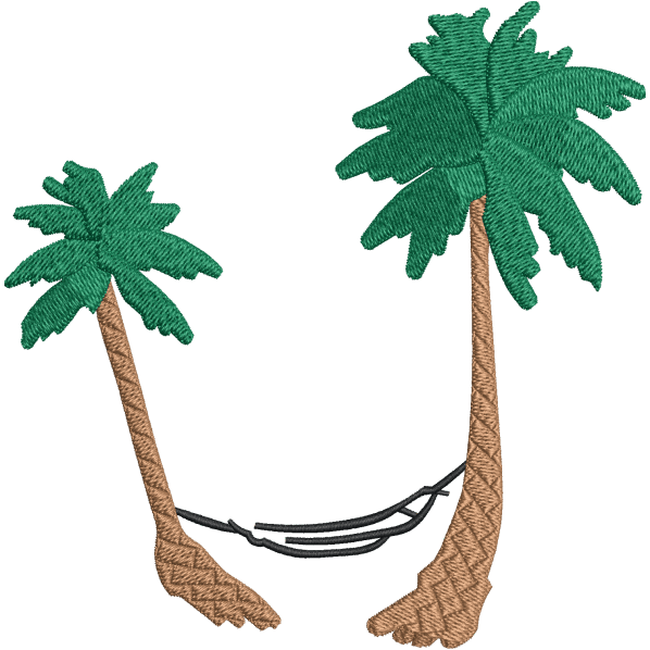 Palm Tree Embroidery Design