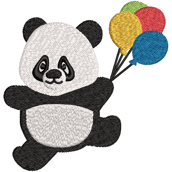 Panda With Balloon Design
