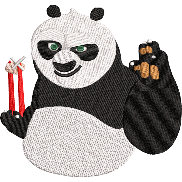 Kung Fu Panda Embroidery Design