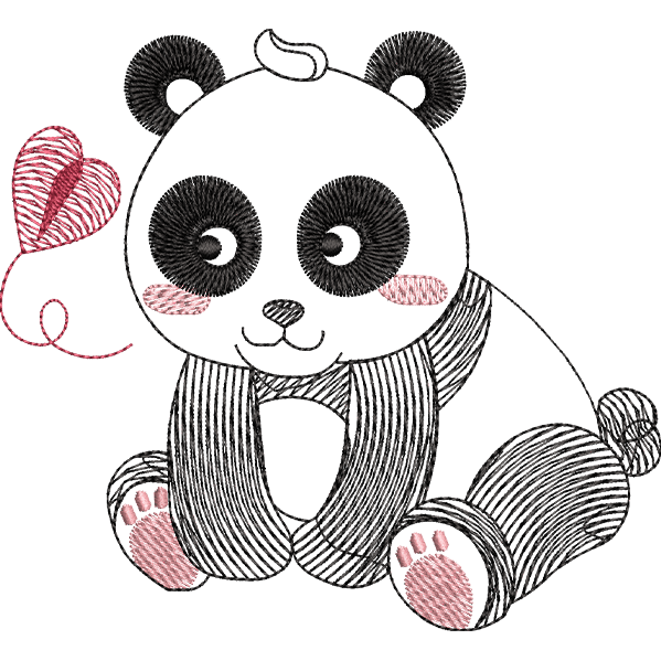 Panda Heart Design