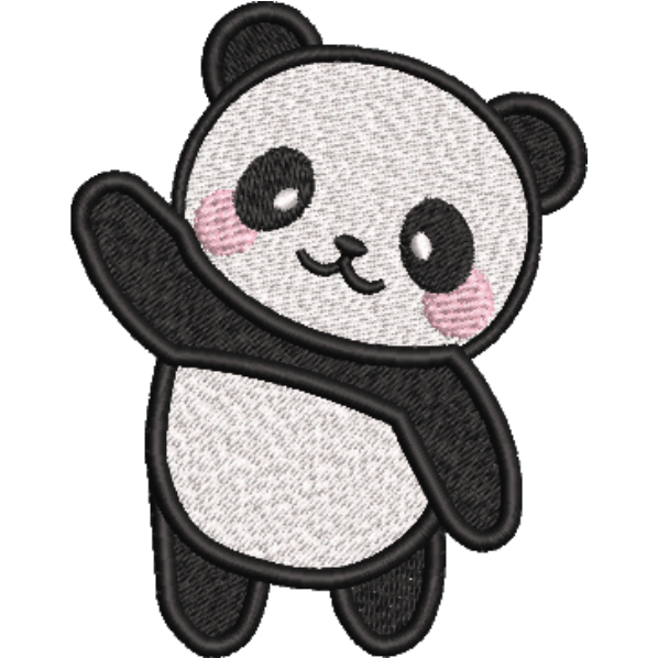 Panda Waving Design