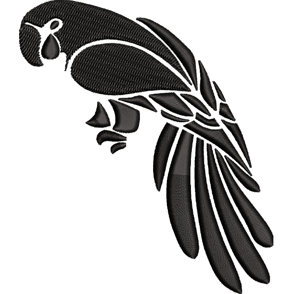 Parrot Outline Embroidery Design