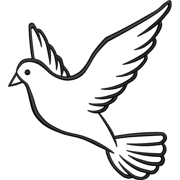 Black Bird Outline Design