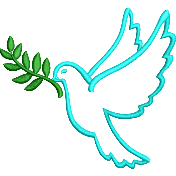 pigeon leave embroidery design