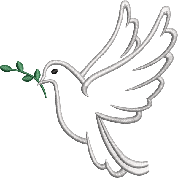 Peace Dove Embroidery Design