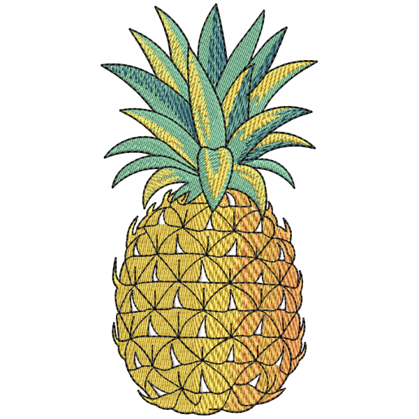 Pineapple Embroidery Design