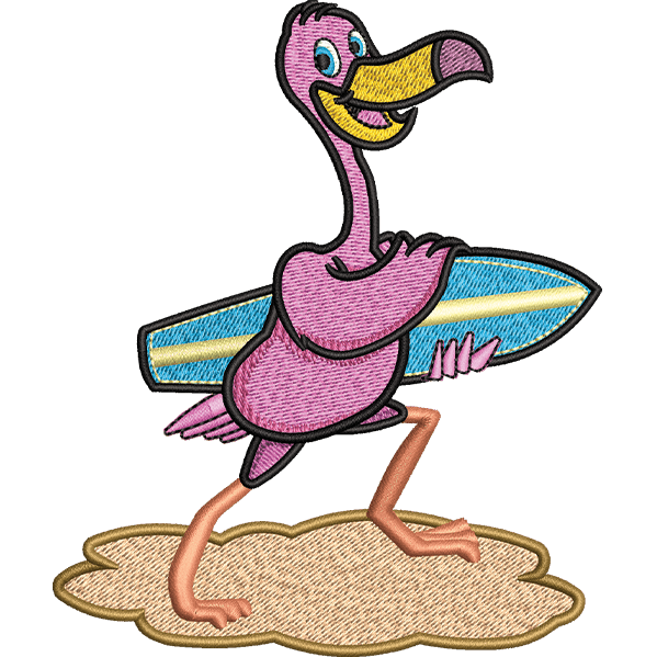 Pink Duck With Board Design