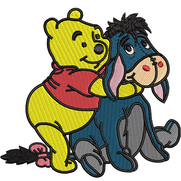 pooh donkey embroidery design