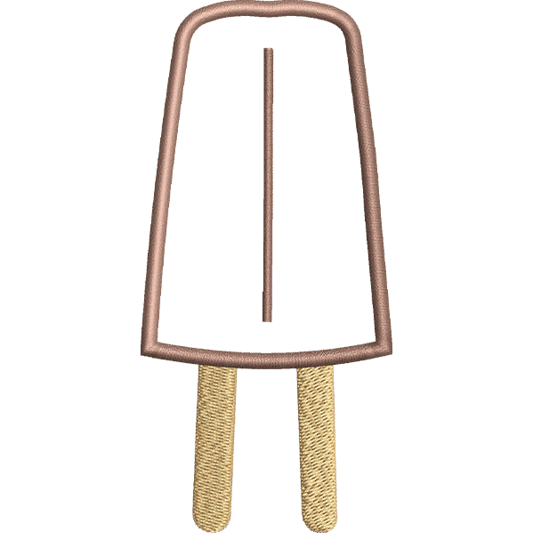 Outlined Popsicle Embroidery Design