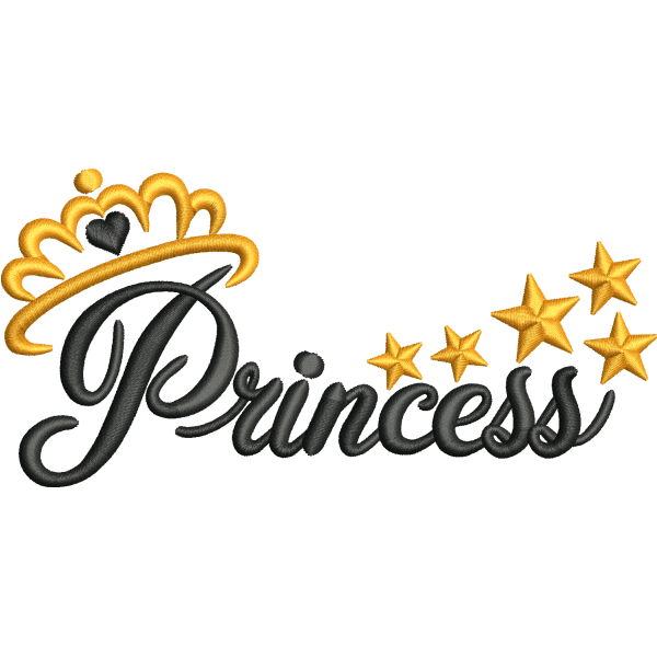 Princess Embroidery Design