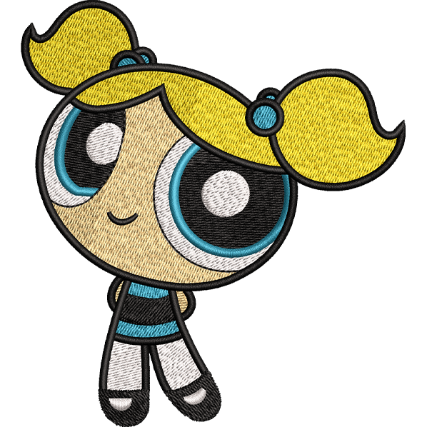 blue puff design