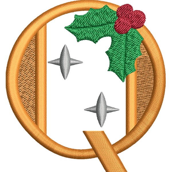 Q Letter Embroidery Design