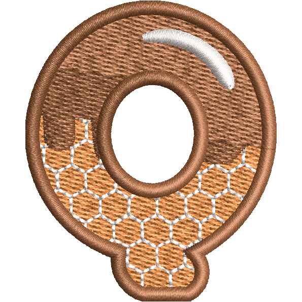 Brown Alphabet Q