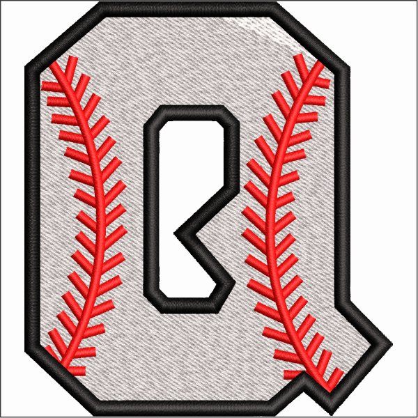 Q Symbol Embroidery Design
