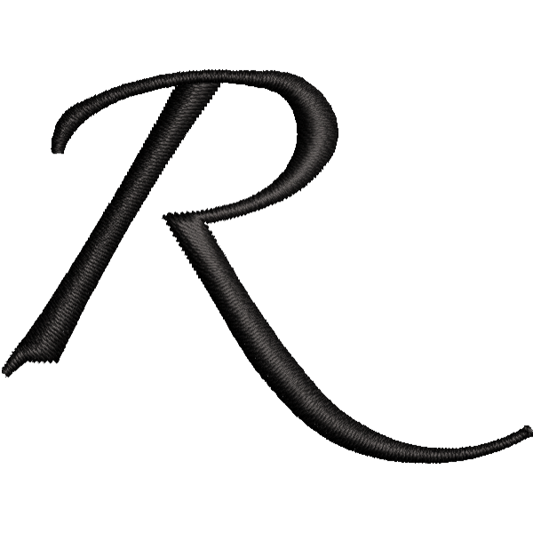 R Embroidery Design