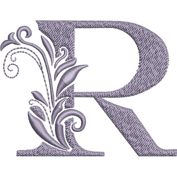 Flower Letter R Design