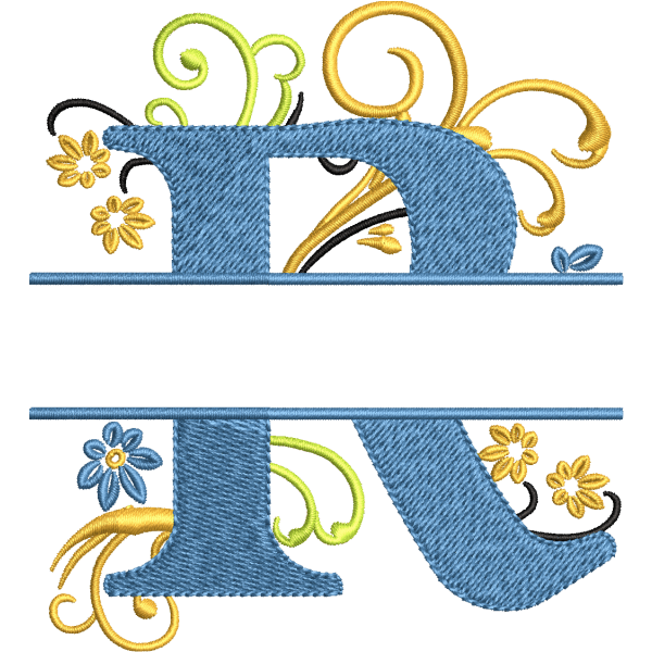 Floral Alphabet R Design