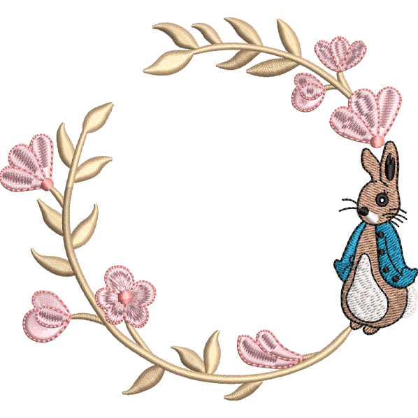 Rabbit in Flower Frame