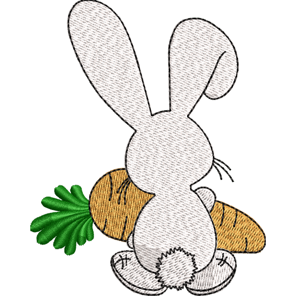 rabbit with carrot design