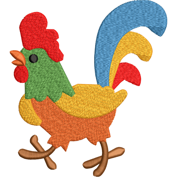 Multicolor Rooster Design