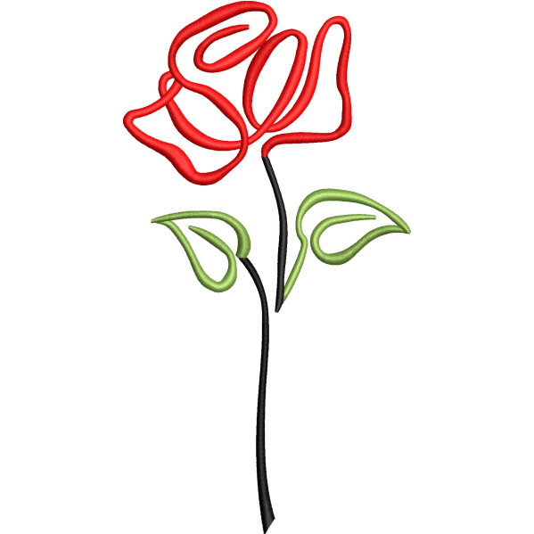 Rose Outline Design