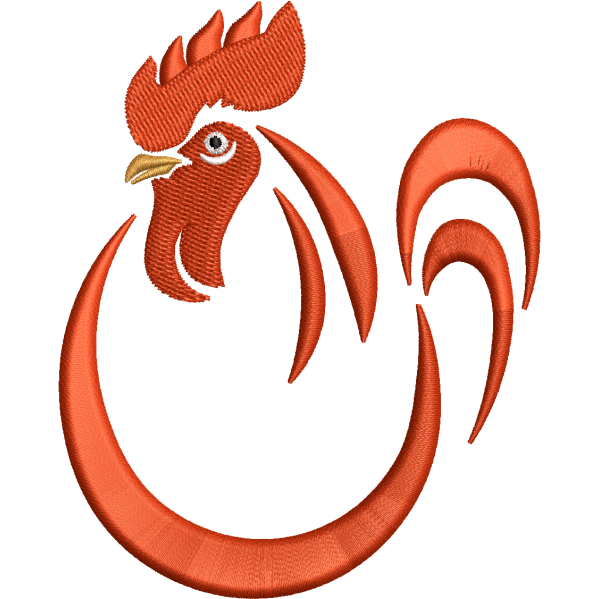 Orange Rooster Design