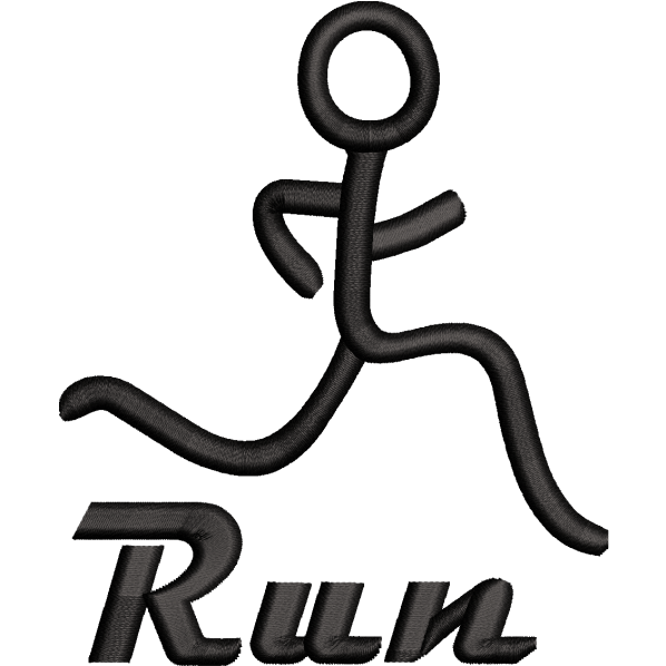 Run Embroidery Design