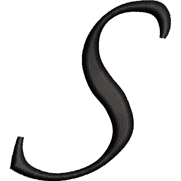 S Embroidery Design