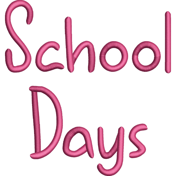 School Day Text Design