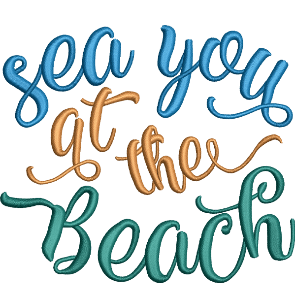 See You At Beach Text