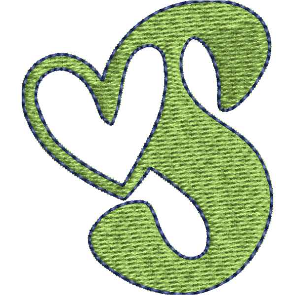 Heart Alphabet S