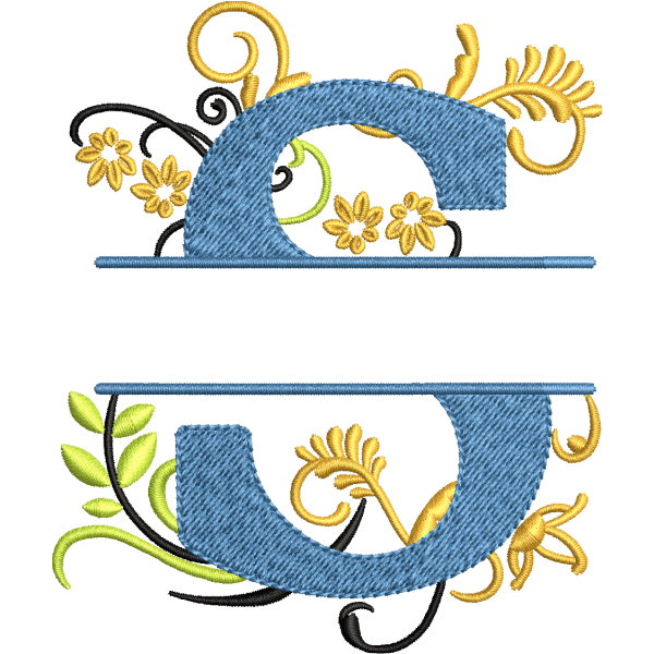 Floral Alphabet S Design