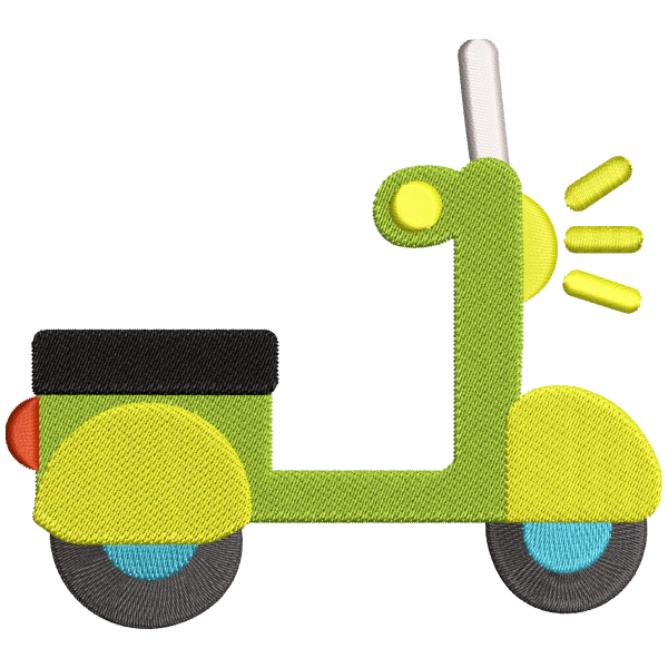 Scooter Embroidery Design
