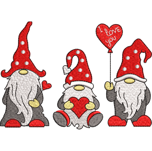 triple santa embroidery design