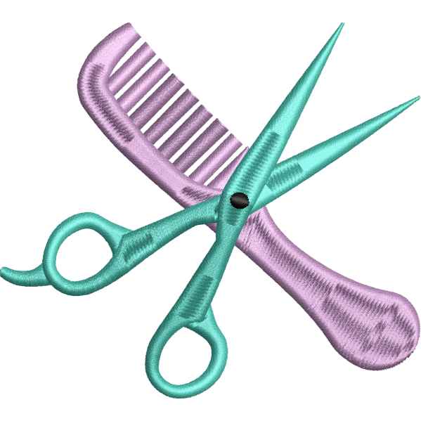 Scissor With Comb Design