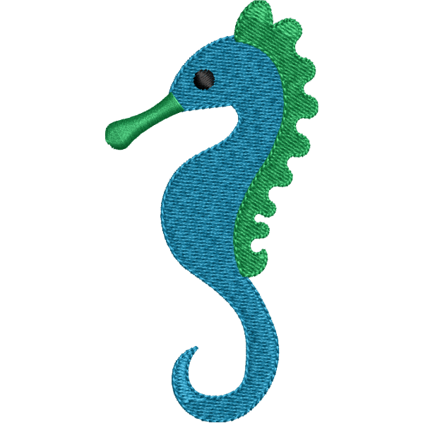 Blue Seahorse Design