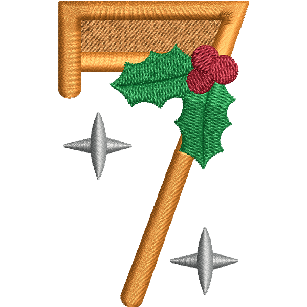 Seven Number Embroidery Design