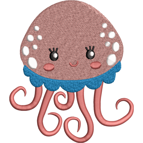 Jellyfish Embroidery Design
