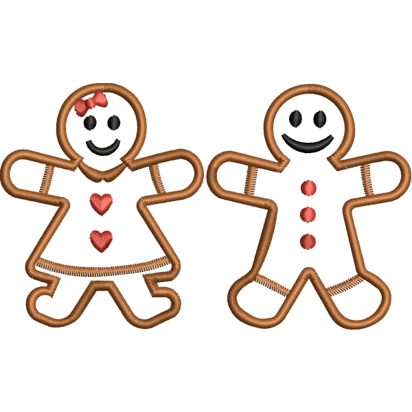 Cute Gingerbread Couple Design